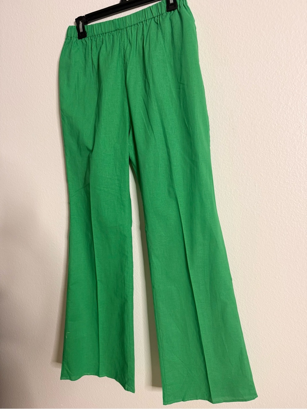 Commense Kelly Green Linen Blend Wrap Tie Two Piece Pants Set Size Small - Picture 5 of 9